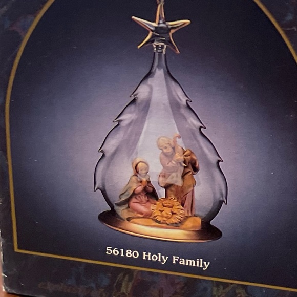 Fontanini Tree Design blown glass ornament the Holy Family - Picture 1 of 6